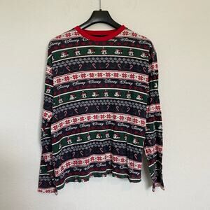 Disney Mickey Mouse Christmas Long Sleeve Shirt‎ Large